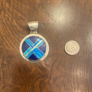 Blue and Silver Pendant